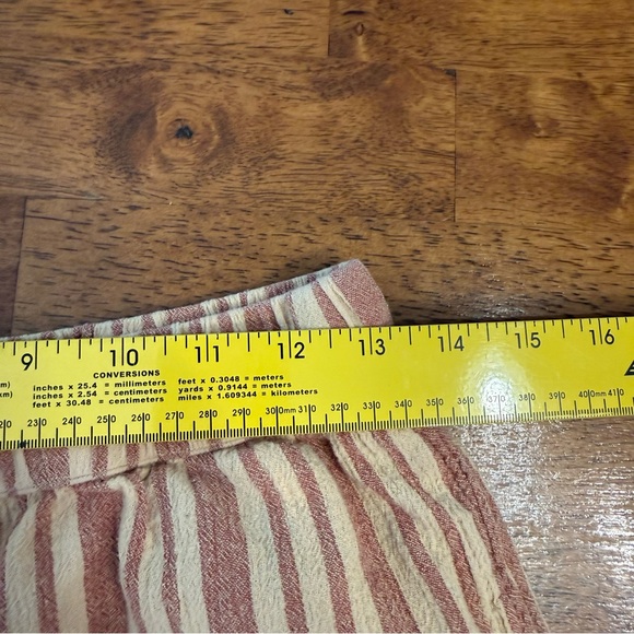 Known Supply Striped tan brown Women's Shorts size medium 100% organic cotton - Picture 5 of 8